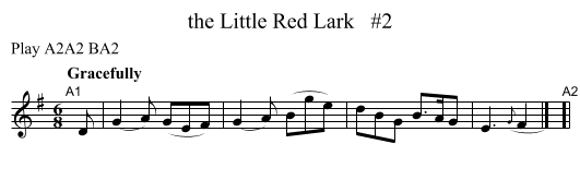 Little Red Lark   #2, the  - staff notation