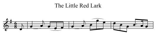 Little Red Lark, The  - staff notation