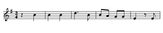 Little Sadie - staff notation