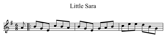 Little Sara - staff notation