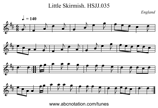 Little Skirmish. HSJJ.035 - staff notation