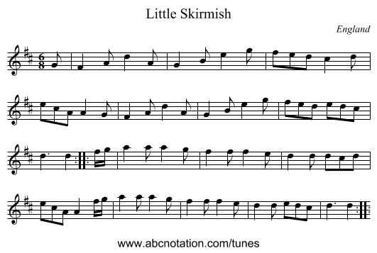 Little Skirmish - staff notation