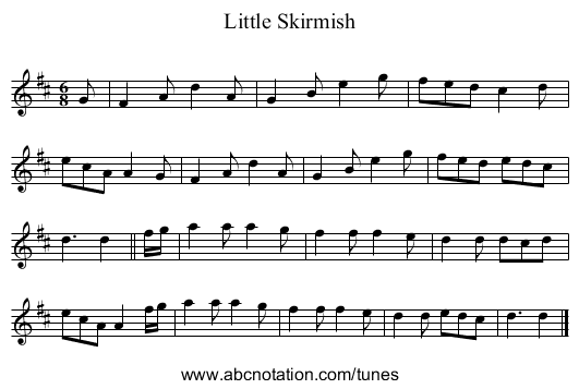 Little Skirmish - staff notation