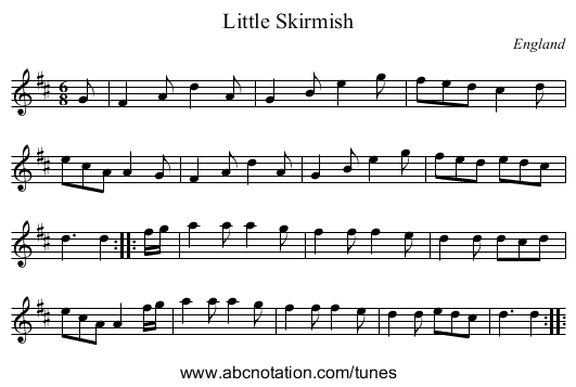 Little Skirmish - staff notation