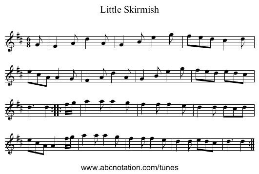 Little Skirmish - staff notation
