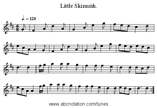 Little Skirmish. - staff notation
