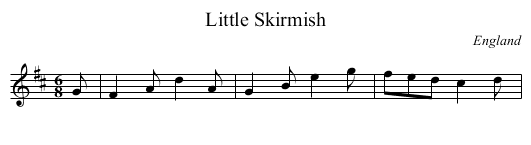 Little Skirmish - staff notation