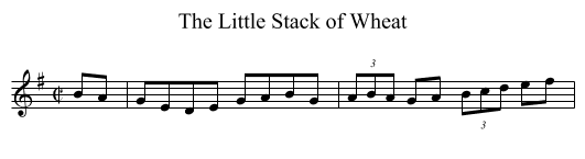 Little Stack of Wheat, The - staff notation