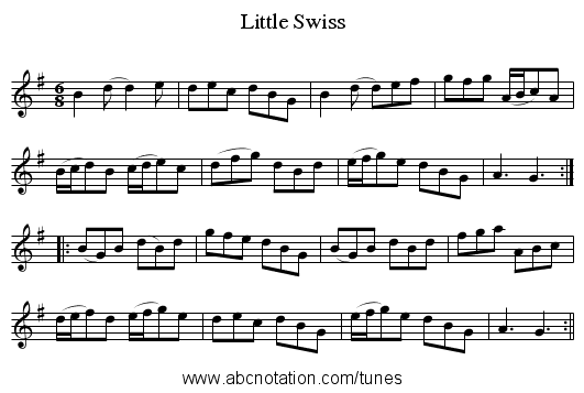 Little Swiss - staff notation