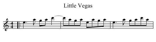 Little Vegas - staff notation