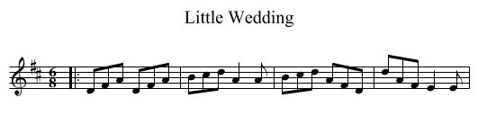 Little Wedding - staff notation