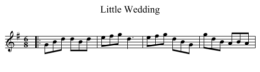 Little Wedding - staff notation