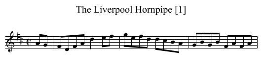 Liverpool Hornpipe [1], The - staff notation