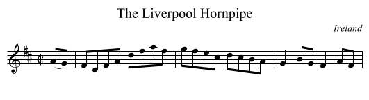 Liverpool Hornpipe, The  - staff notation