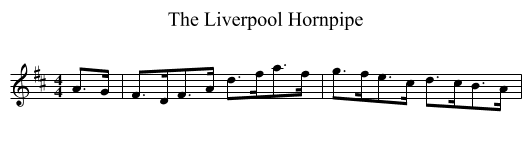 Liverpool Hornpipe, The  - staff notation
