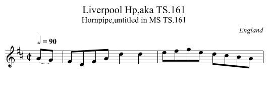 Liverpool Hp,aka TS.161 - staff notation