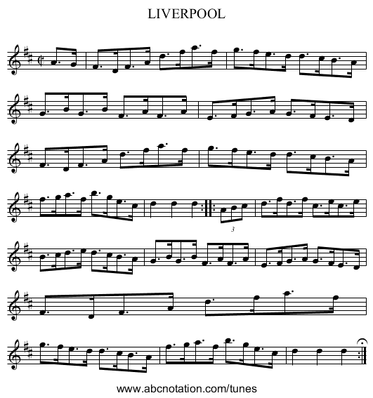 LIVERPOOL - staff notation