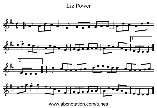 Liz Power - staff notation