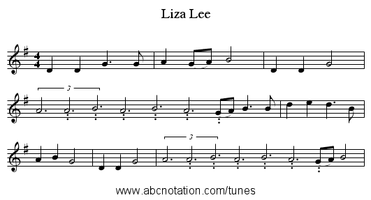 Liza Lee - staff notation