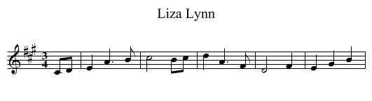 Liza Lynn - staff notation