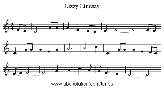 Lizzy Lindsay - staff notation
