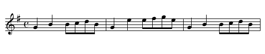 Llanciau'r Wig - staff notation