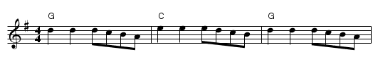 Llanover Reel - staff notation