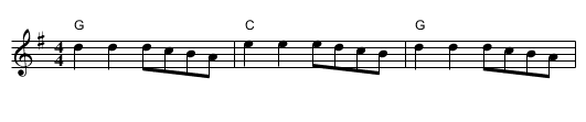 Llanover Reel - staff notation
