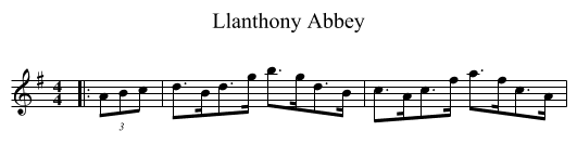 Llanthony Abbey - staff notation