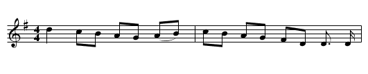 Llantwit Major - staff notation