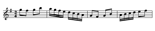 Llawenydd ap Tomas - staff notation