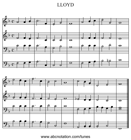 LLOYD - staff notation