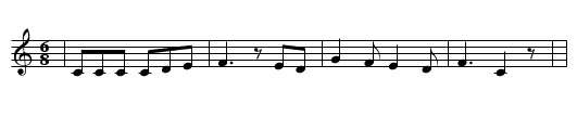 Lluita - staff notation