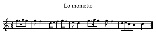 Lo mometto - staff notation