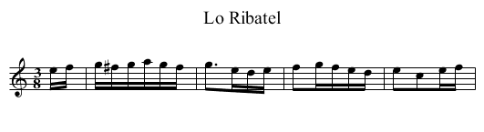 Lo Ribatel - staff notation