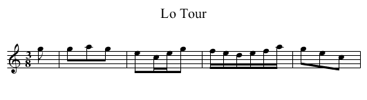 Lo Tour - staff notation