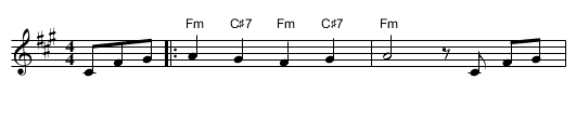 Lo Yissa Goy [F#m] - staff notation