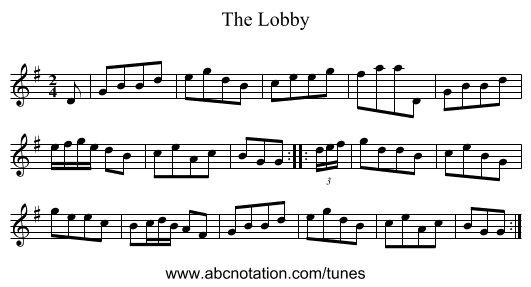 Lobby, The - staff notation