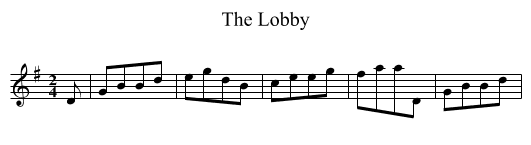 Lobby, The - staff notation