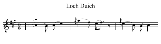Loch Duich - staff notation