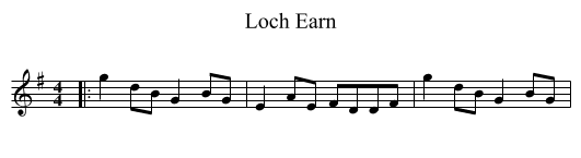 Loch Earn - staff notation
