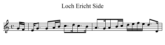 Loch Ericht Side - staff notation