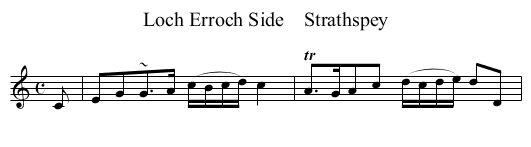 Loch Erroch Side    Strathspey - staff notation