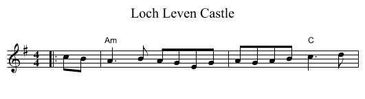 Loch Leven Castle - staff notation