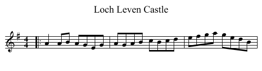 Loch Leven Castle - staff notation