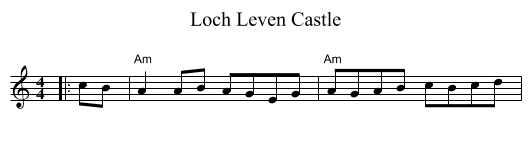 Loch Leven Castle - staff notation