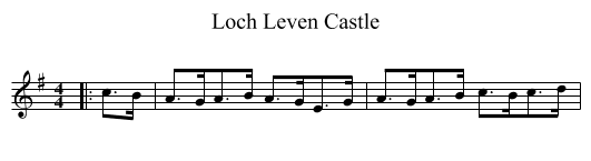 Loch Leven Castle - staff notation