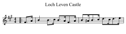 Loch Leven Castle - staff notation