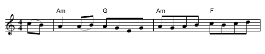 Loch Leven Castle - staff notation