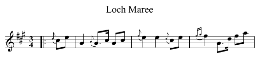 Loch Maree - staff notation